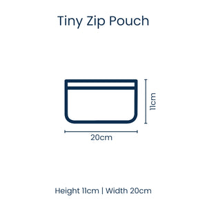 Red Blue Stripe Tiny Zip Pouch