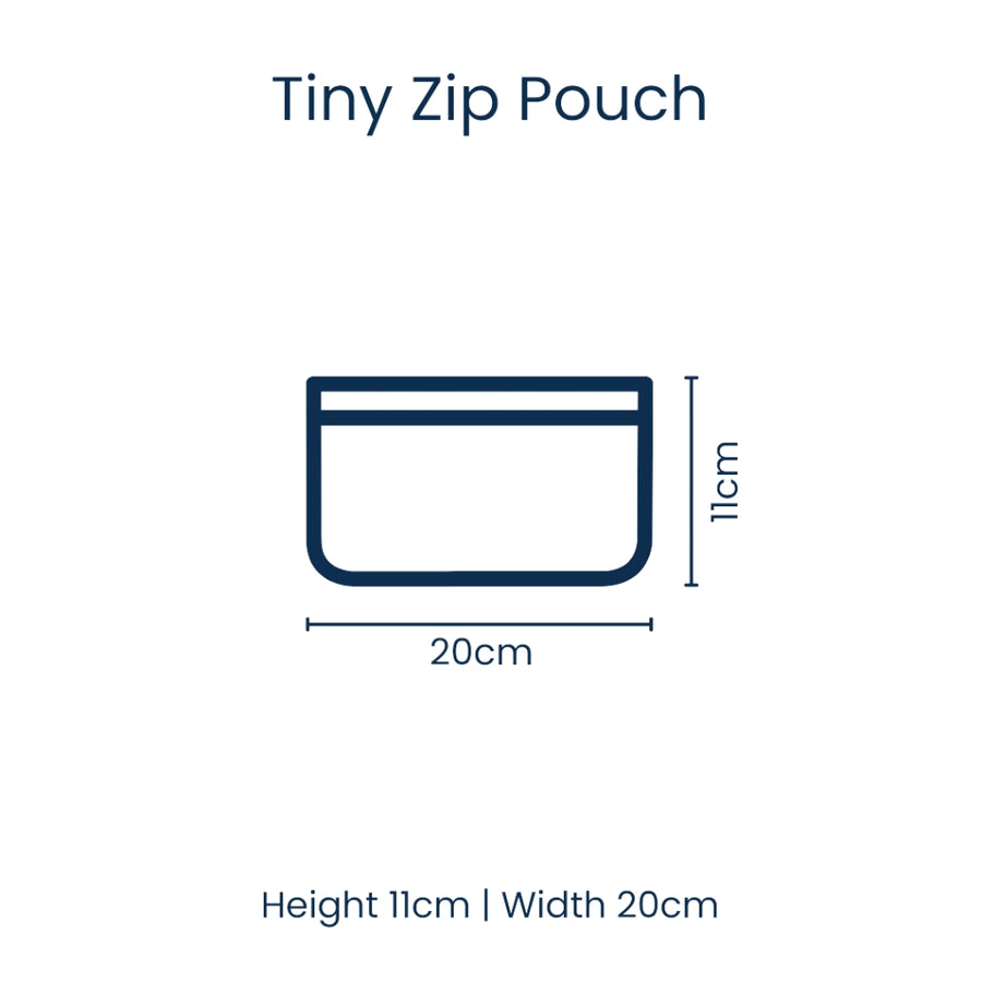 Red Blue Stripe Tiny Zip Pouch