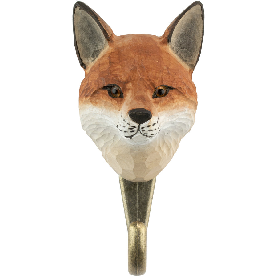Red Fox Hook - Hand Carved