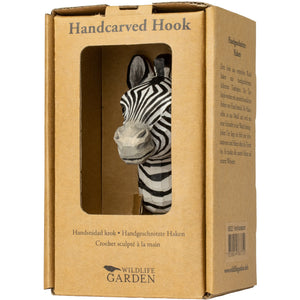 Zebra Hook - Hand Carved