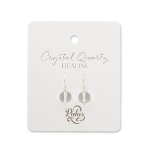 Healing Gem Earrings- Crystal Quartz