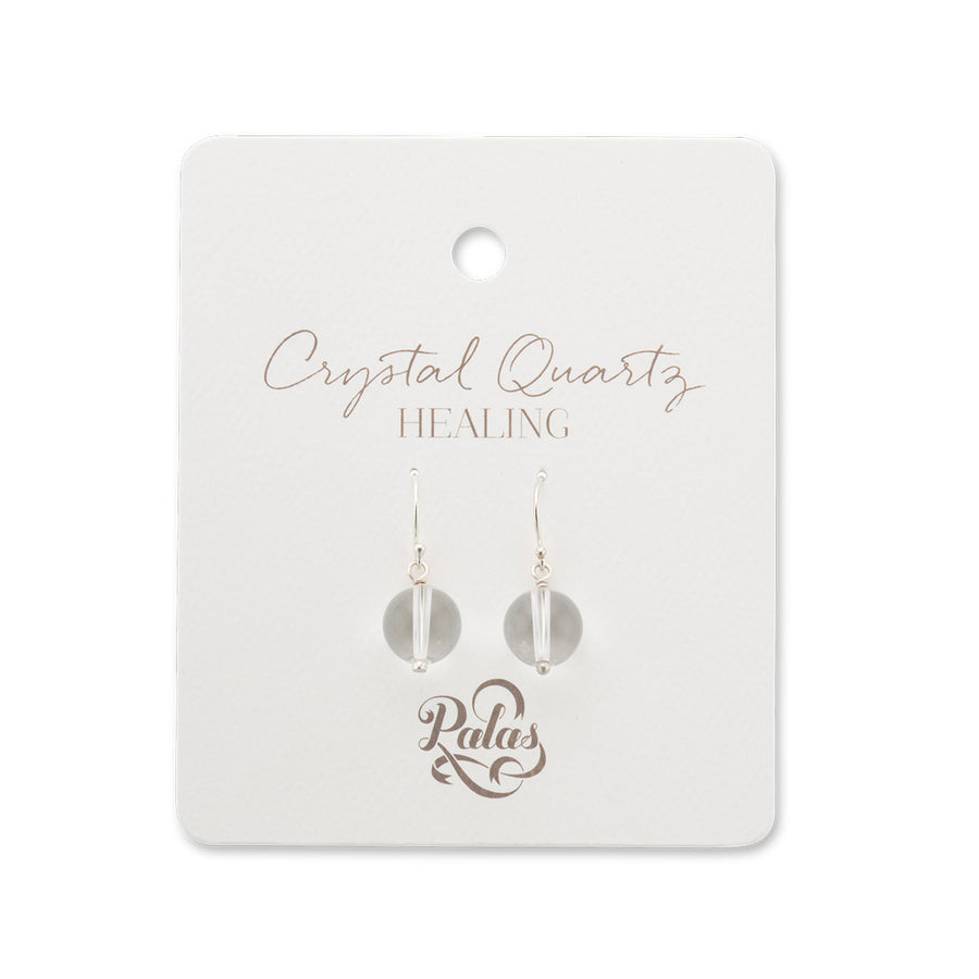 Healing Gem Earrings- Crystal Quartz