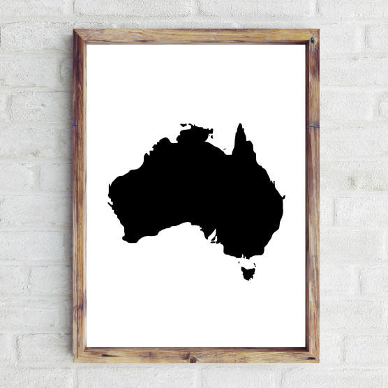 Australia map print