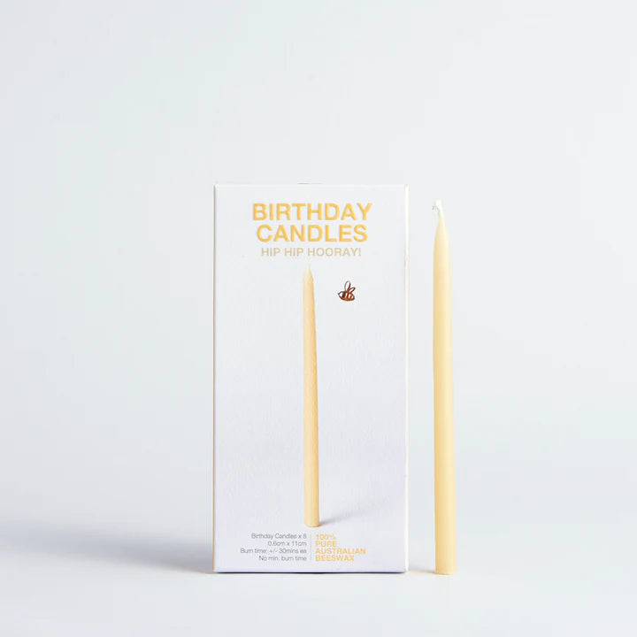 Queen B - Beeswax Birthday Candles