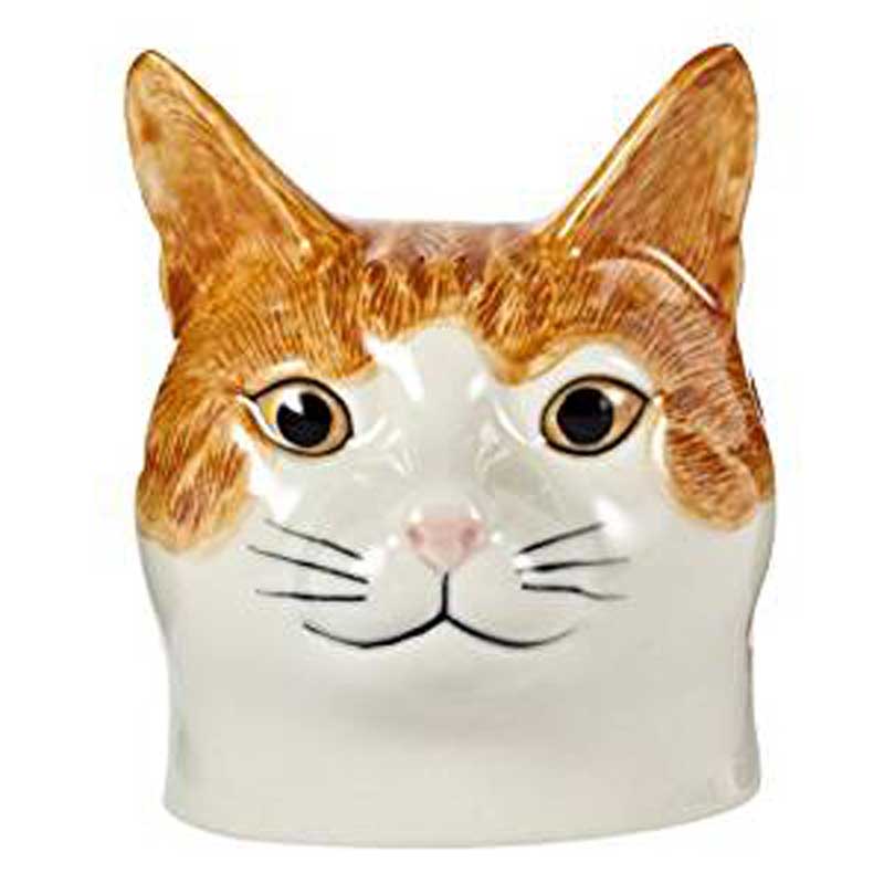 Ginger and White Cat Face Egg Cup