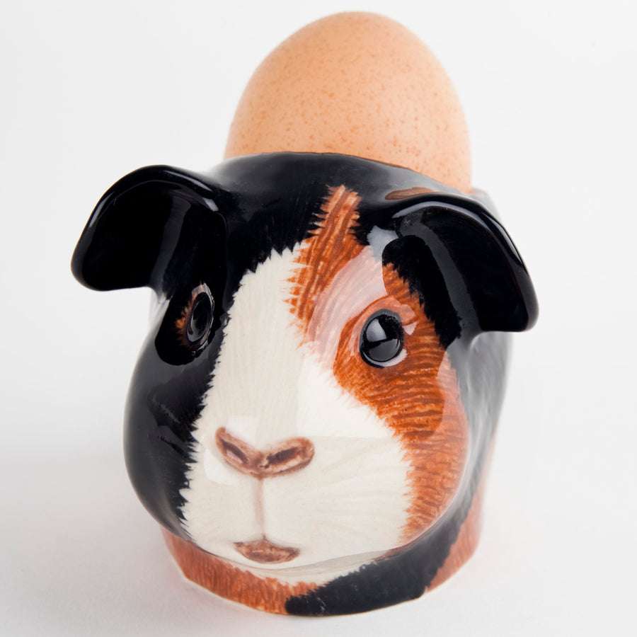 Multi Coloured Brown and White Dutch Guinea Pig Face Egg Cup