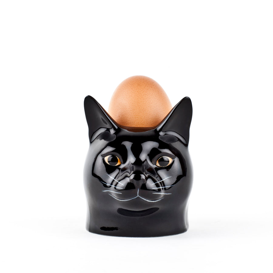 Black Cat Face Egg Cup