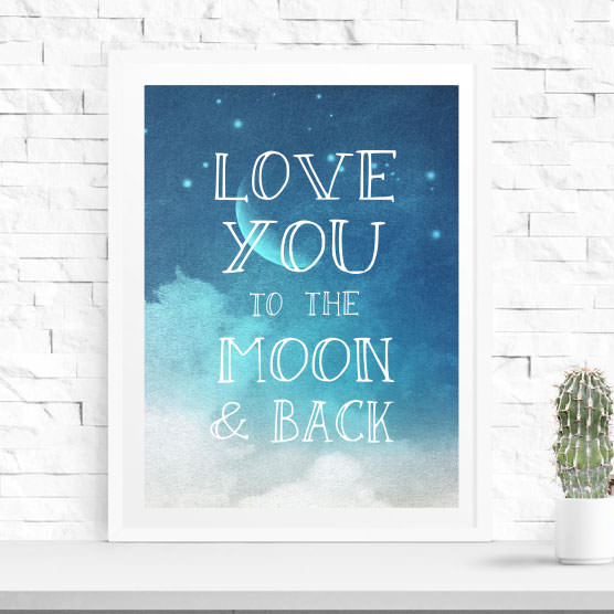 Moon and back print