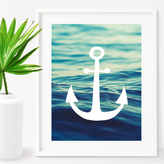 Ocean anchor print