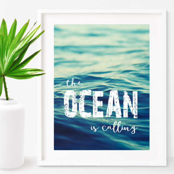 Ocean calling print