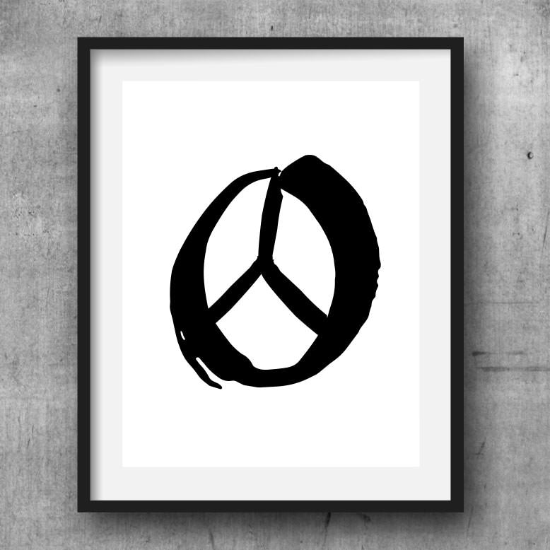 Peace symbol print