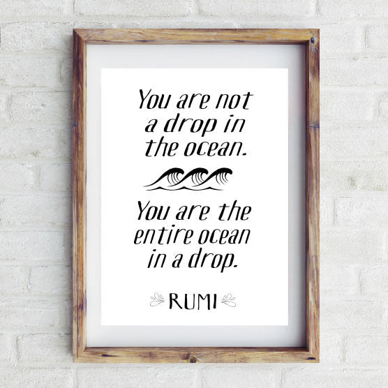 Rumi quote print