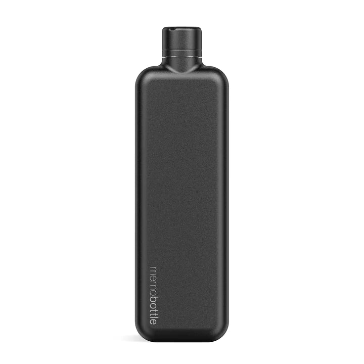SLIM Stainless Steel Memo bottle - BLACK