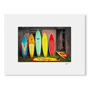 Vintage Surfboards Photographic Print