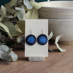 Arctic Blue Handmade Ceramic Earrings