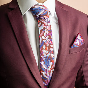 Protea Burgundy Tie