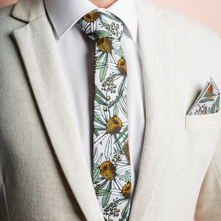 Banksia Grey Tie