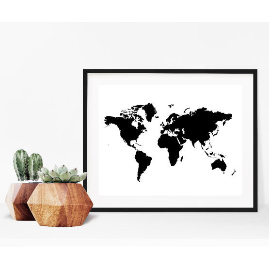 World map print