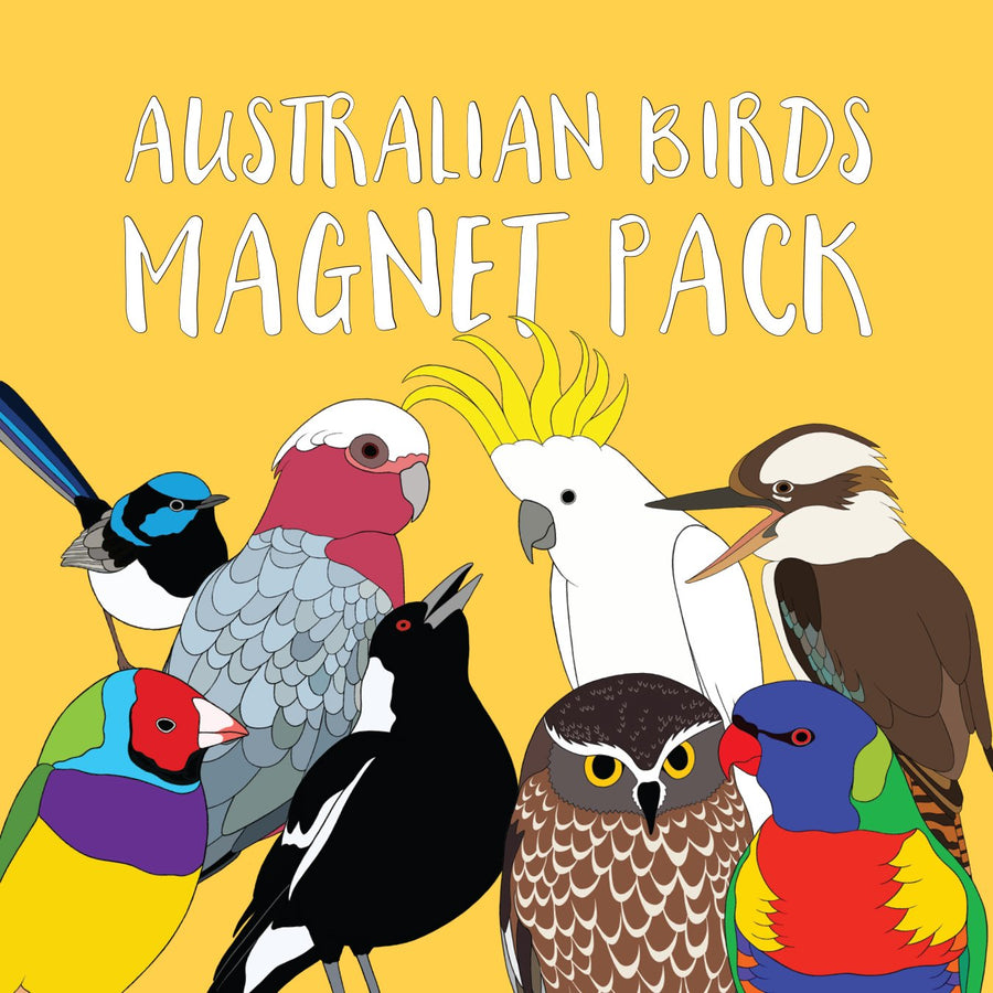 Australian Birds Magnet Set