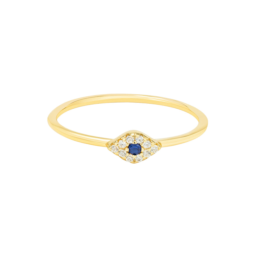 Evil Eye Gold Sapphire Ring