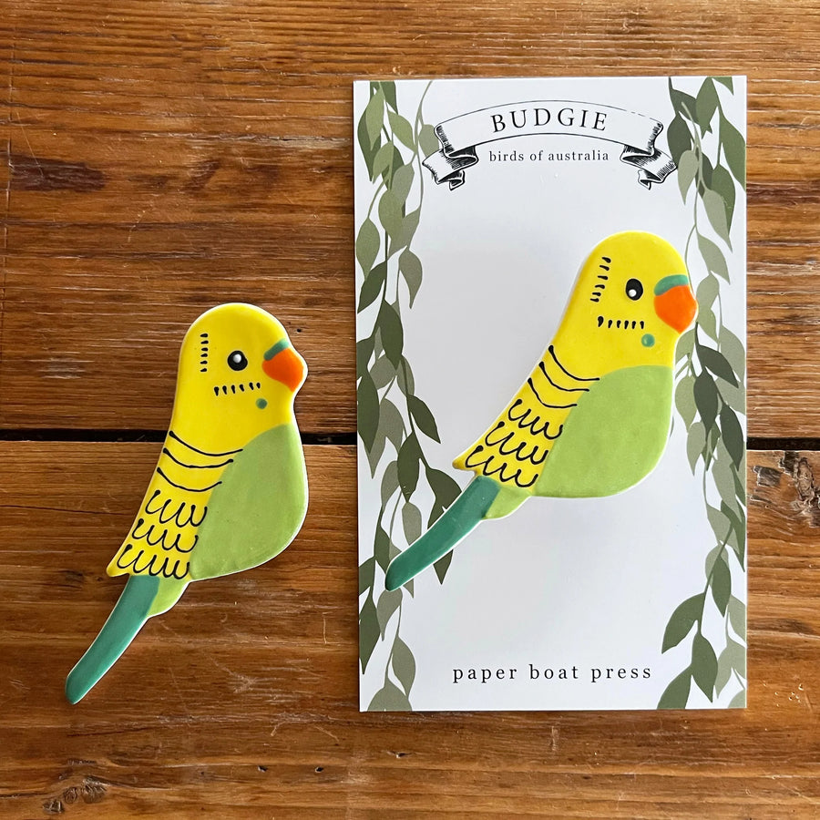 Green Budgie Magnet