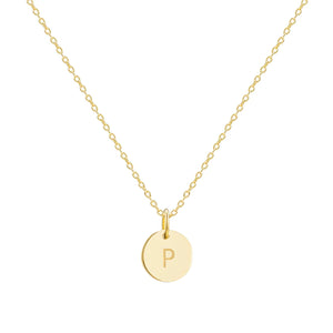 Gold Initial Charm Necklace