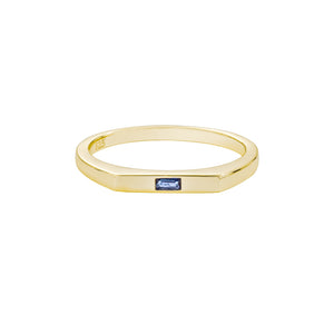 Gold Sapphire Signet Ring