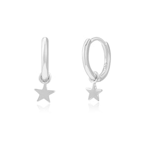 Silver Mini Star Hoops